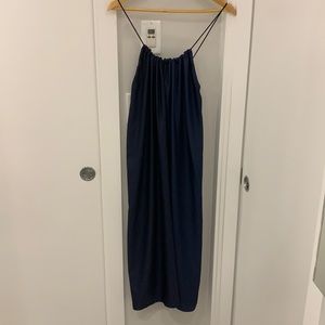 Helmet Lang 100% silk slit dress